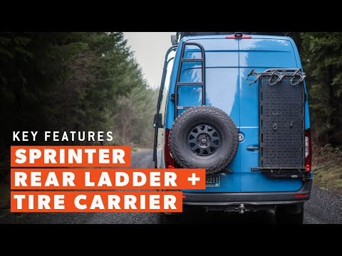 Sprinter Van Rear Ladder + Tire Carrier Key Features - Flatline Van Co.