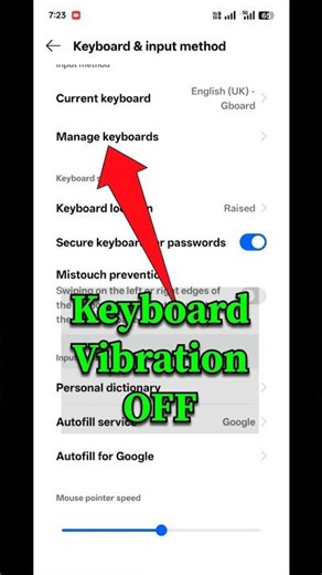 How to Turn OFF Keyboard Vibrations on Android | Disable Keyboard Haptic #shorts #shortvideo