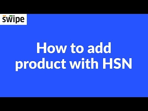 How to add product with HSN | Swipe
