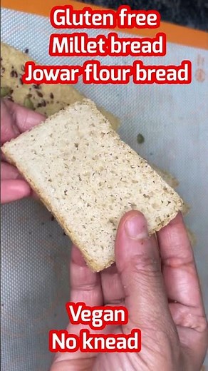 Gluten free millet bread recipe | jowar flour bread recipe | vegan | No knead | Gluten free
