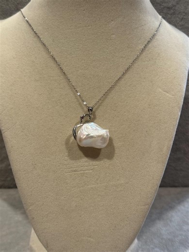 Large Swan Pendant With Baroque Freshwater Pearl Necklace - Etsy