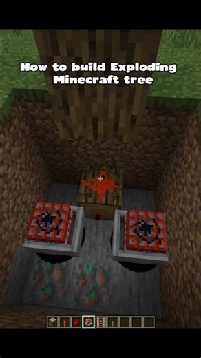 Exploding Tree in Minecraft 💥💀 #shorts