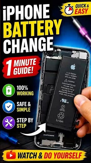 🔋 iPhone Battery Replacement in 30 Seconds! #smartphone #mobilereparingclasses #repair #tech #fix