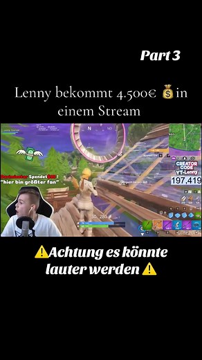 Lenny bekommt 4.500€ in einem Stream – Spendenmoment erklärt