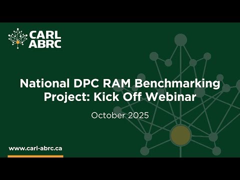 National DPC RAM Benchmarking Project : Kick Off Webinar