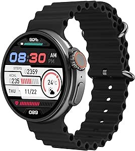 K9 Ultra Pro Round Smart Watch 1.39 Inch Sport Smartwatch Bluetooth Call NFC Waterproof Heart Rate Blood Oxygen Fitness Tracker (Black)