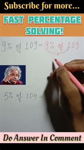 Fast Percentage Solving #maths #mathstricks #mathshorts #fractions