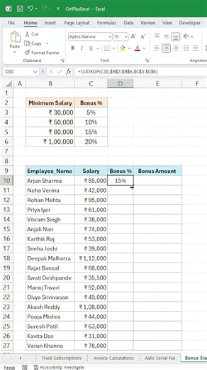 Stop Calculating Bonuses Manually in Excel