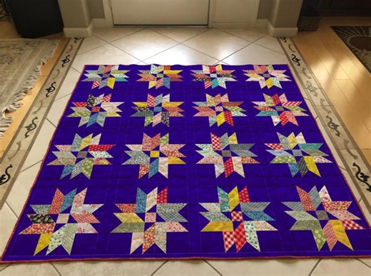 Amethyst Star Garden Quilt Pattern – Modern Colorful Patchwork PDF - Etsy