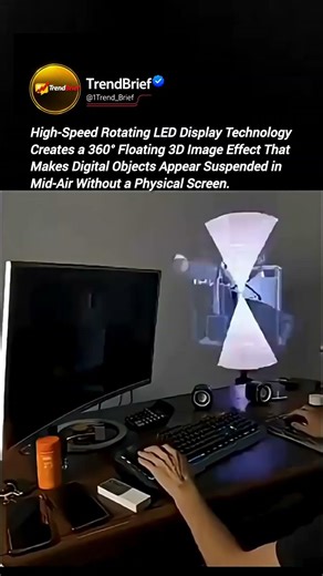 Floating 360° 3D LED Display Effect ✨