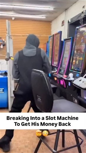 Raw Incident on Instagram: "Man Smashes Slot Machine With a Sledgehammer—You Won’t Believe Why He Did It 😳🔨 A quiet gas station turned into pure chaos when a man walked in, grabbed a sledgehammer, and started attacking a slot machine like it stole his life savings. 1. The video starts with the man swinging a sledgehammer at a slot machine with full force. 2. Customers nearby freeze, unsure if this is a robbery or a meltdown. 3. He keeps smashing the screen like he’s fighting a personal enemy.