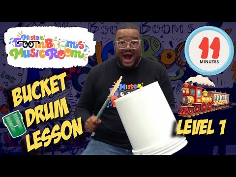 Beginner Bucket Drumming for Kids 🎵 | Quarter Note Patterns with Mister Boom Boom