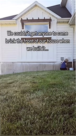 Many have asked the question if you can put our brick over concrete. . And the answer is yes! 🙌 . This is a great inspiration post if you have a concrete spot you would like to redesign with some brick accent 🧱 . Repost @thedondrivefarm . These brick thins are so forgiving that it makes DIYing this stuff a lot less intimidating! . #farmhouselife #countrylifestyle #buildingahouse #diybrick #oldmillbrick #brickexteriordesign #oldmillbrickcollabs | Old Mill Building Products