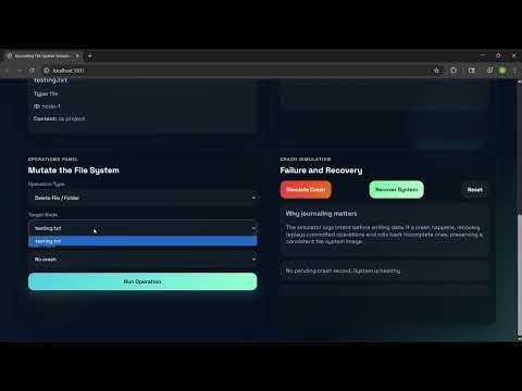 Journaling File System Simulator