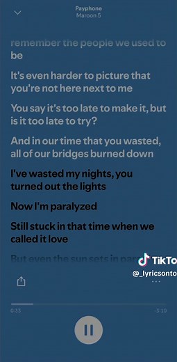 Payphone Maroon 5 Lyrics - Full Song Text