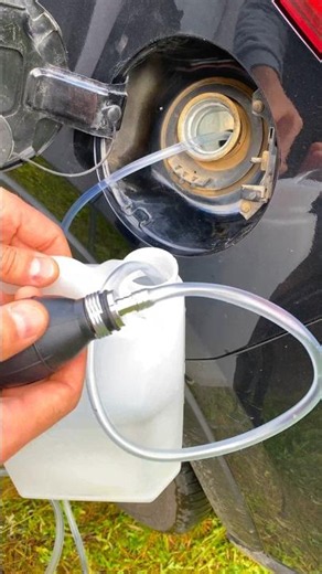 How to Drain Gasoline from a Car Tank #diy #car life hack #tips