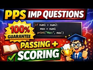 PPS IMP QUESTIONS || SPPU ENGINEERING | 2024 PATTERN | #pps