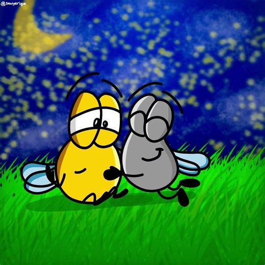 Surprise hug! #fly #animation #flipaclip #memes #cute #animals #insect #adorable #hug #love #firefly