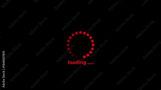 Gradient dotted round loading page video design with circular progress animation for modern UI interface and system loading concept