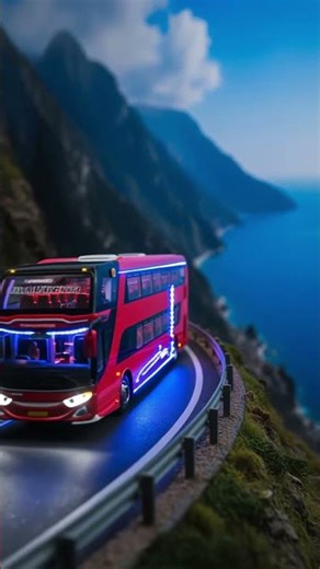 Miniature Bus Has INSANE Lights! 🤯 #diorama #bus #miniature #scalemodel #KramatJati #automobile