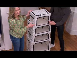 Periea Set of 5 Collapsible Storage Box Collection on QVC