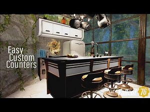 Fallout 76 Camp Tutorial | Easy Custom Counters | Guide // Building // Kitchen // Bathroom