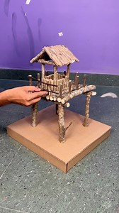 4M views · 44K reactions | Tree Brance House DIY #reels #crafts #make #house | Deep's CRAFT | Facebook