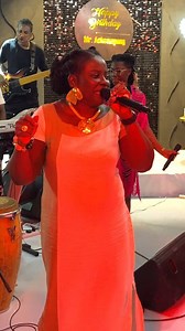 Gospel Musician Hannah Marfo performs at the birthday celebration of Mr. Acheampong the husband of Princess @adwoajannis at their residence in Accra. | Nkonkonsa