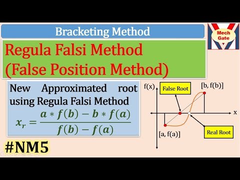 Regula Falsi Method (False Position Method) to find root of equation | Bracketing Method | MechGate