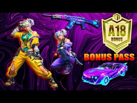 A18 BONUS PASS PUBG FULL REWARDS | A18 BONUS PASS BGMI FULL REWARDS | A18 BONUSPASS REWARDS