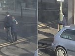 Terrified 96-year-old rescued by kind man as she clings to lamp post