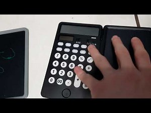 Review NEWYES Portable Calculator with Notepad, Basic Calculator with Writing Tablet,12 Digits Large