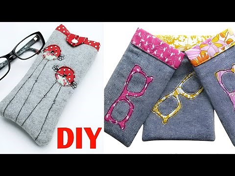 How to Sew a Lined Eyeglass Case in 5 minutes - Easy Beginner Sewing project/Eyeglass Case