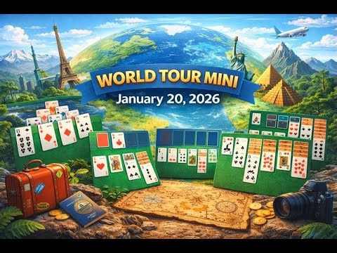 Game 8 FreeCell HARD - World Tour Mini - January 20, 2026 - Microsoft Solitaire