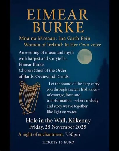 Eimear Burke on Instagram: "Tickets available through Eventbrite https://www.eventbrite.ie/e/eimer-burke-tickets-1970035132112?aff=oddtdtcreator&utm_campaign=postpublish&utm_medium=sparkpost&utm_source=email and also at the door"