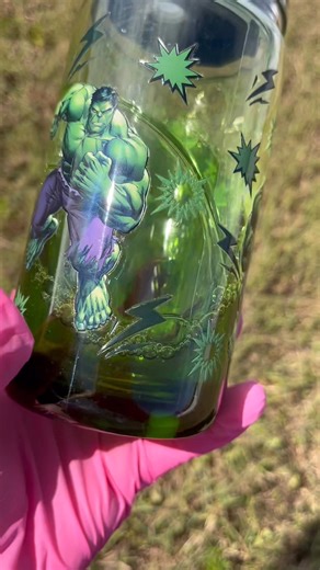  HULK Snow Globe Tumbler — $25!  This one has a smooth, slime-like flow inside instead of glitter — super cool and perfect for the Hulk theme! Shake it and watch the ooze move around like Hulk SMASH energy.  Only 1 available — comment “Mine” to claim! | Haley’s Glitter & Sparkle Creations | Facebook