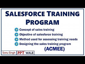 SALES FORCE TRAINING PROGRAM | Importance | Objectives | Methods | Process | ACMEE | ppt