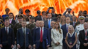 Trump celebrates 'fighting spirit' of US armed forces during military parade in DC