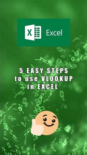 5 EASY steps to use VLOOKUP formula in EXCEL #excel #vlookup #shorts #viralshorts