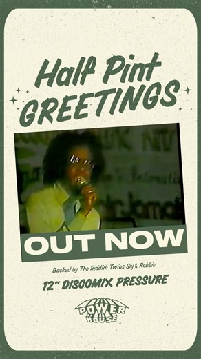 Greetings I bring from Jah!! 🔊 The fully restored and remastered version of Half Pint’s 1985 anthem ‘Greetings’, on the ruff and tuff ‘Heavenless’ Riddim from Sly & Robbie, produced by George Phang, is now up on all digital and streaming platforms! Go run it up → HalfPint.lnk.to/Greetings | 17 North Parade