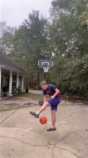 Behind the back bounce between the legs 180 catch and shoot backwards trick shot #trickshot