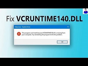 How to fix VCRUNTIME140.DLL Error | Follow step by step don't skip the video...