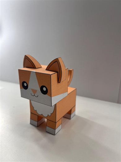 3D Papercraft Cat | DIY Printable Model (PDF Pattern) - Etsy