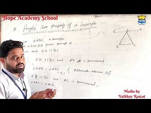 Angle sum property of a triangle | Maths by Vaibhav Sir | Hope Academy School
