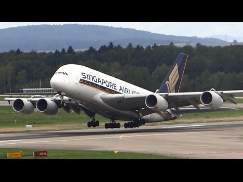 Plane Spotting - In the Heart of Europe / Zurich Airport One Hour Spotting Video
