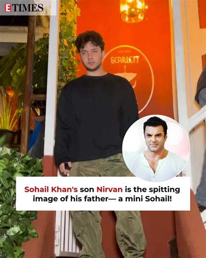 27K views · 134 reactions | From his features to his actions, #NirvanKhan is a carbon copy of father #SohailKhan! | ETimes | Facebook