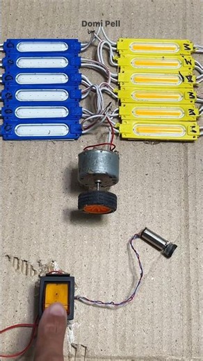 Led bulb run with coreless motor #minigenerator #diy #project