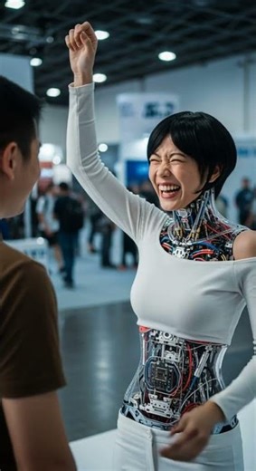 Tickling the Robot Girl – Funny Test! Watch Her Laugh Out Loud #robot #funny #AI