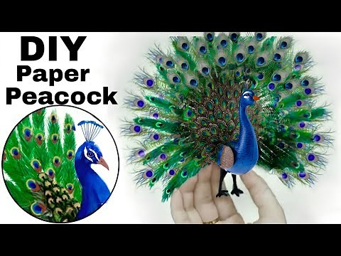 How To Make Peacock | DIY Peacock Making | Peacock Wall Hanging | Best Out Of Waste | Paper Craft