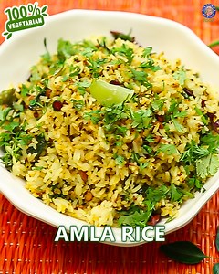 Power up your lunch box! 💪 This Amla Rice (Gooseberry Rice) is a vibrant, tangy, and super healthy alternative to regular rice dishes. It's a quick recipe packed with Vitamin C—perfect for busy mornings. Ingredients: 1 Cup (Chopped) Gooseberries 4-5 Green Chillies 2 tbspOil 1 tsp Mustard Seeds 1 tsp Cumin Seeds 1 tsp Urad Dal 1 tsp Split Chickpeas 10-15 Curry Leaves 3-4 Dry Red Chillies 1/4 tsp Turmeric Powder Salt To Taste 1/2 Kg Cooked Rice Coriander Leaves Copyrights: REPL #AmlaRice #Goosebe